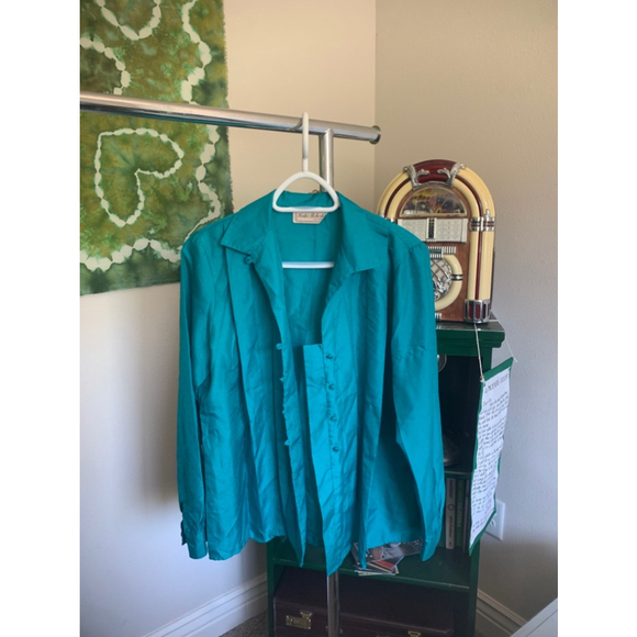 Blue Retro collared shirt - Picture 1 of 6